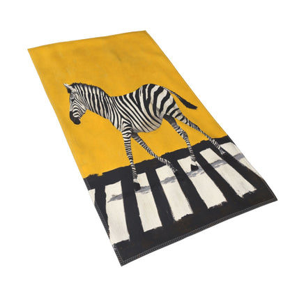 Zebra Crossing Ultra-Soft Towel - 27.5x15.7 Inches, Durable, Reusable, Travel Essential