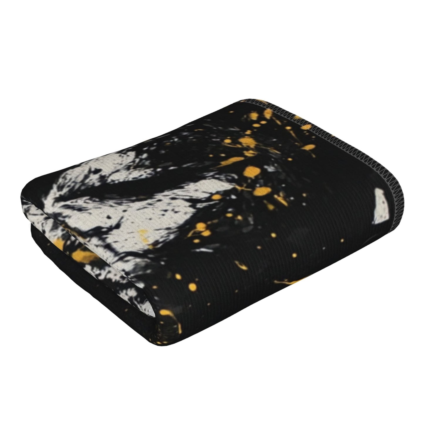 Abstract Black and Gold Art Towel - 27.5x15.7 Inches, High Absorbency & Machine Washable