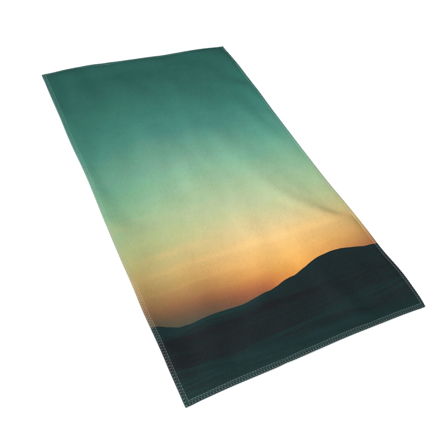 Sunset Gradient Design Towel - 27.5x15.7 Inches, Lightweight & Machine Washable